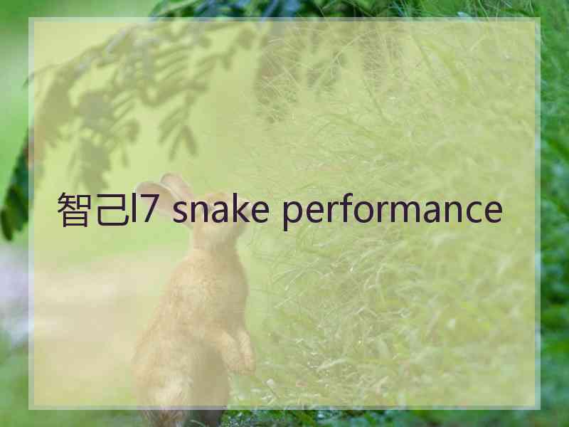 智己l7 snake performance 智己l7 snake performance