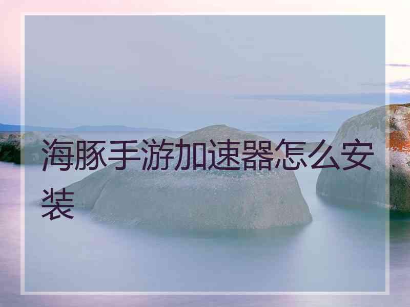 海豚手游加速器怎么安装 海豚手游加速器怎么安装