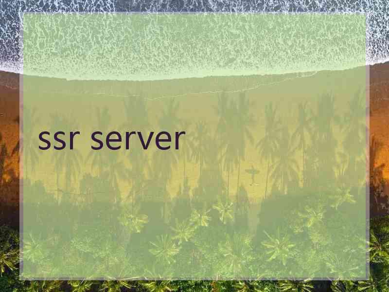 ssr server ssr server