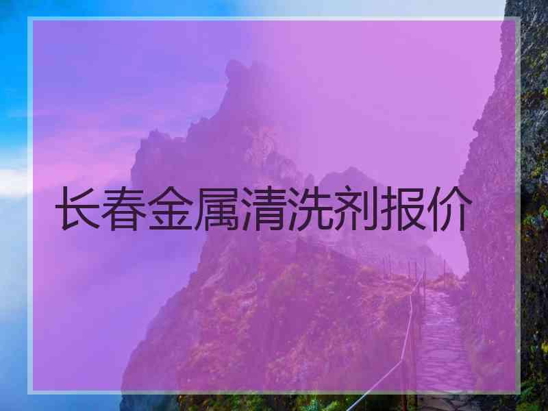 长春金属清洗剂报价 长春金属清洗剂报价