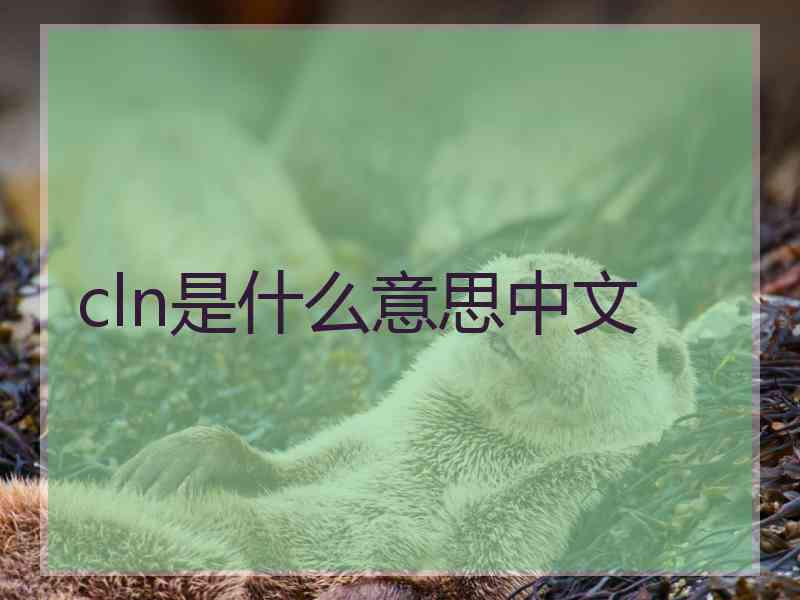 cln是什么意思中文 cln是什么意思中文