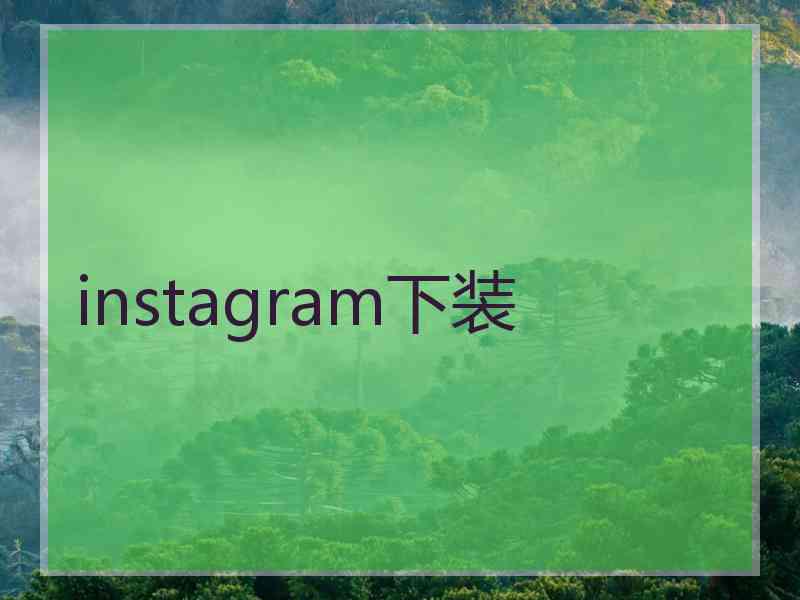 instagram下装 instagram下装