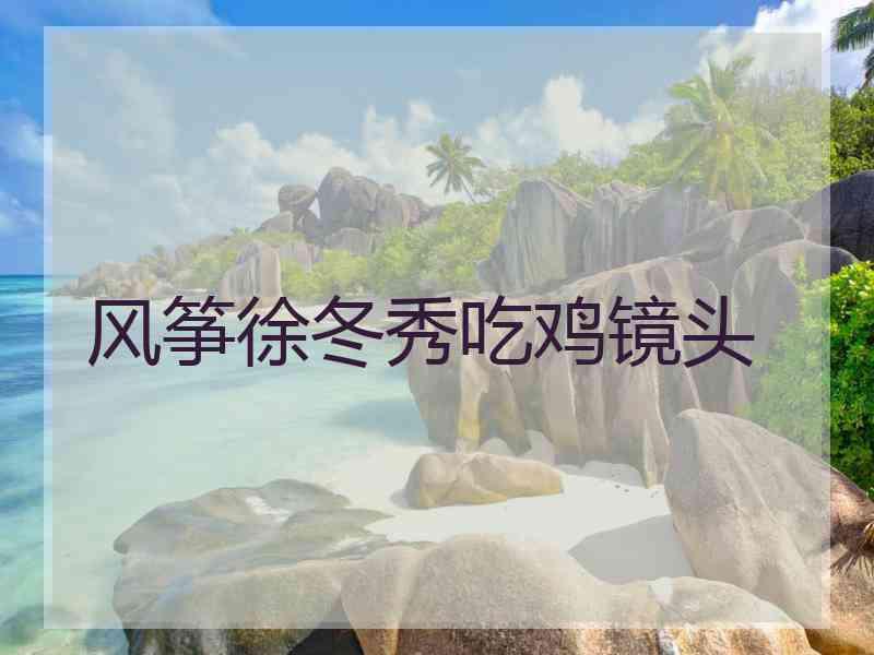 风筝徐冬秀吃鸡镜头 风筝徐冬秀吃鸡镜头