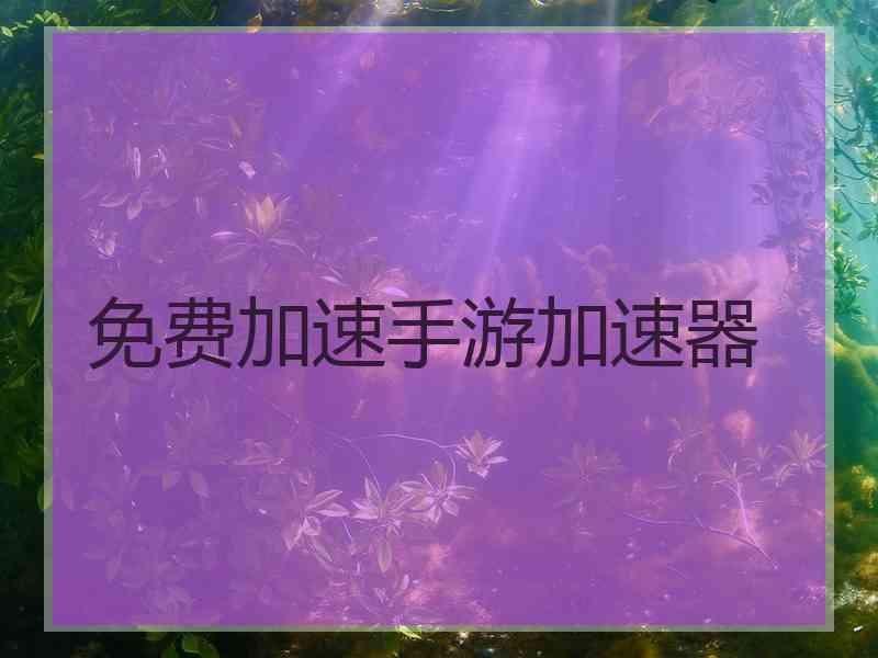 免费加速手游加速器 免费加速手游加速器