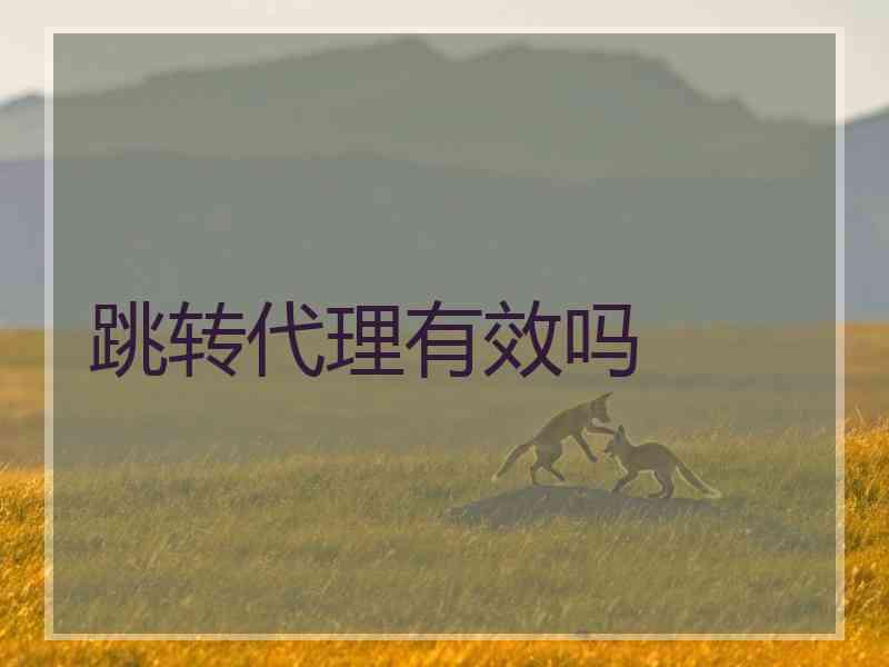 跳转代理有效吗 跳转代理有效吗