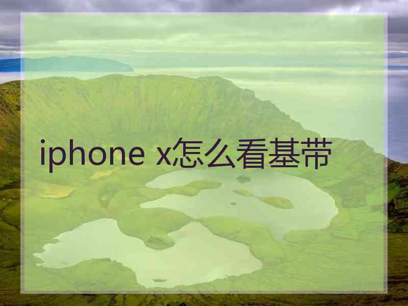 iphone x怎么看基带 iphone x怎么看基带