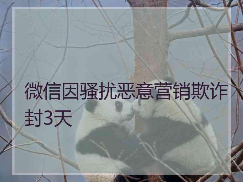 微信因骚扰恶意营销欺诈封3天 微信因骚扰恶意营销欺诈封3天