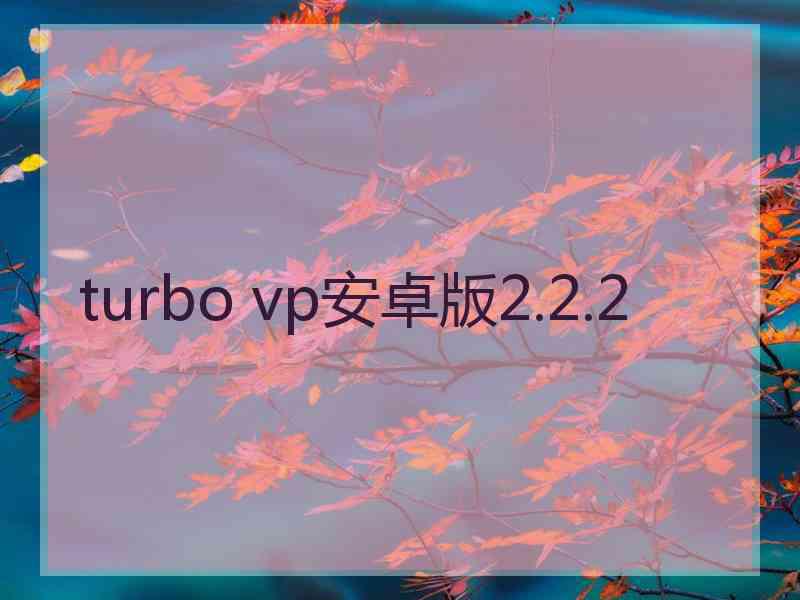 turbo vp安卓版2.2.2 turbo vp安卓版2.2.2