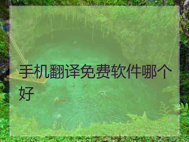 手机翻译免费软件哪个好 手机翻译免费软件哪个好