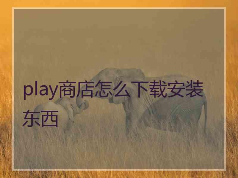 play商店怎么下载安装东西 play商店怎么下载安装东西