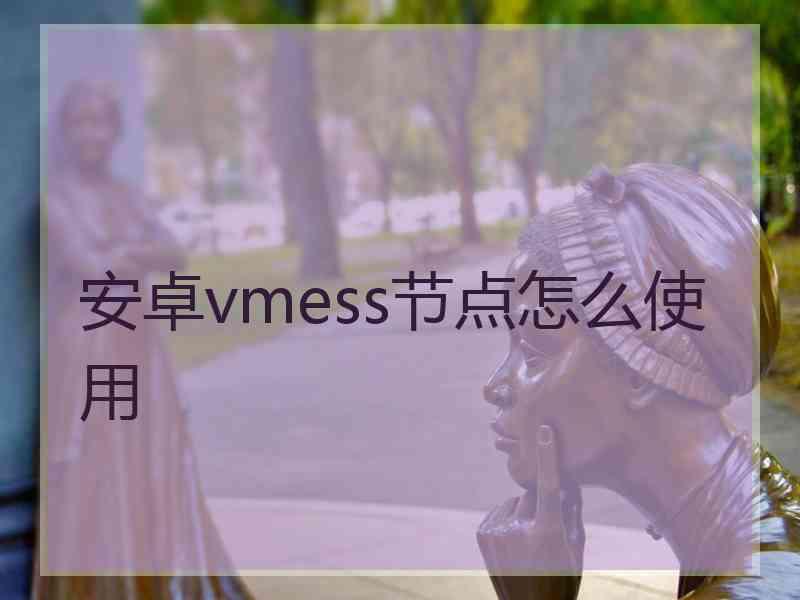 安卓vmess节点怎么使用 安卓vmess节点怎么使用