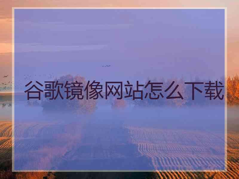 谷歌镜像网站怎么下载 谷歌镜像网站怎么下载