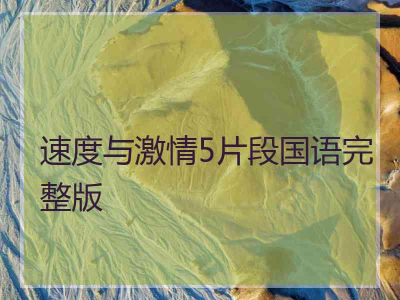 速度与激情5片段国语完整版 速度与激情5片段国语完整版
