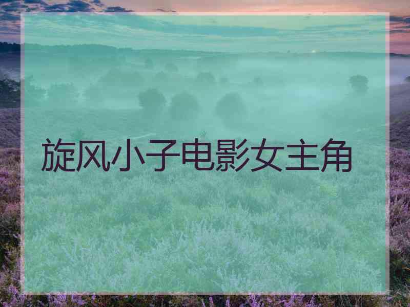 旋风小子电影女主角 旋风小子电影女主角