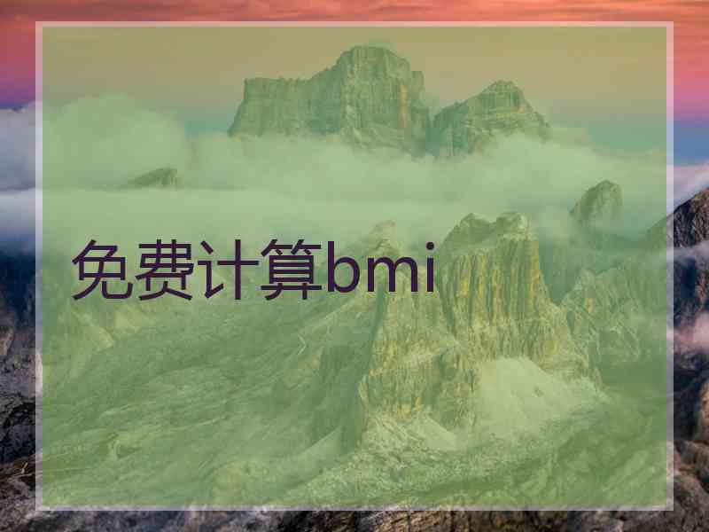 免费计算bmi 免费计算bmi