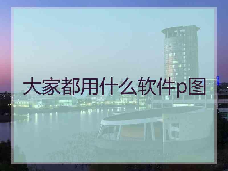 大家都用什么软件p图 大家都用什么软件p图