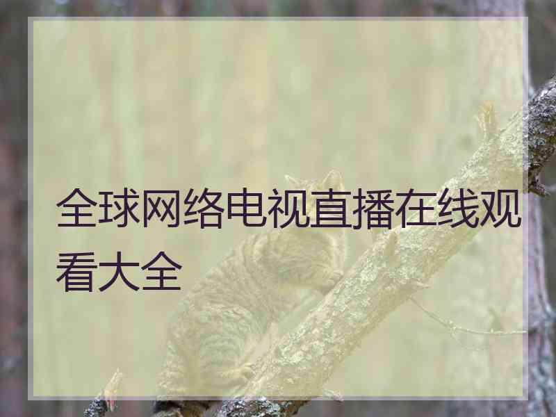 全球网络电视直播在线观看大全 全球网络电视直播在线观看大全