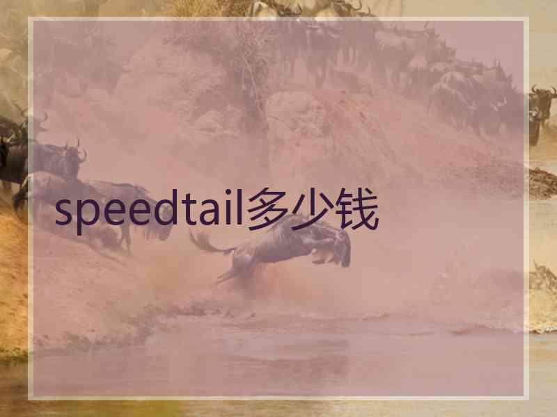 speedtail多少钱