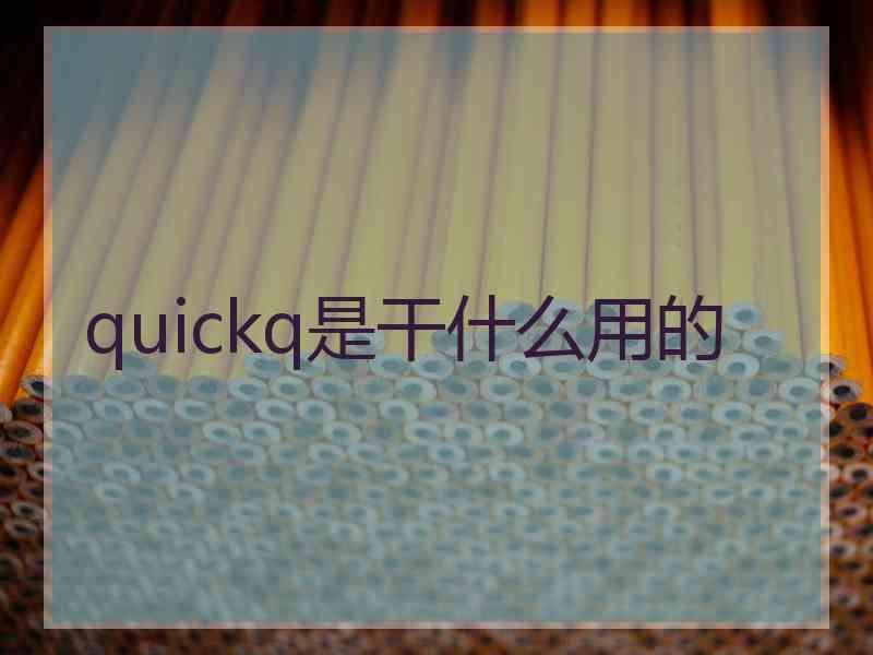 quickq是干什么用的