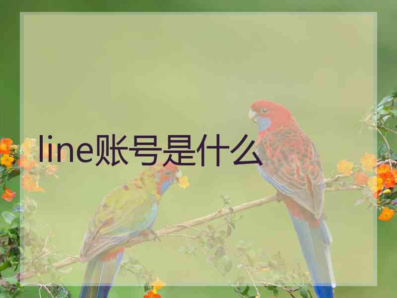 line账号是什么 line账号是什么