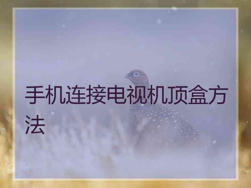 手机连接电视机顶盒方法 手机连接电视机顶盒方法