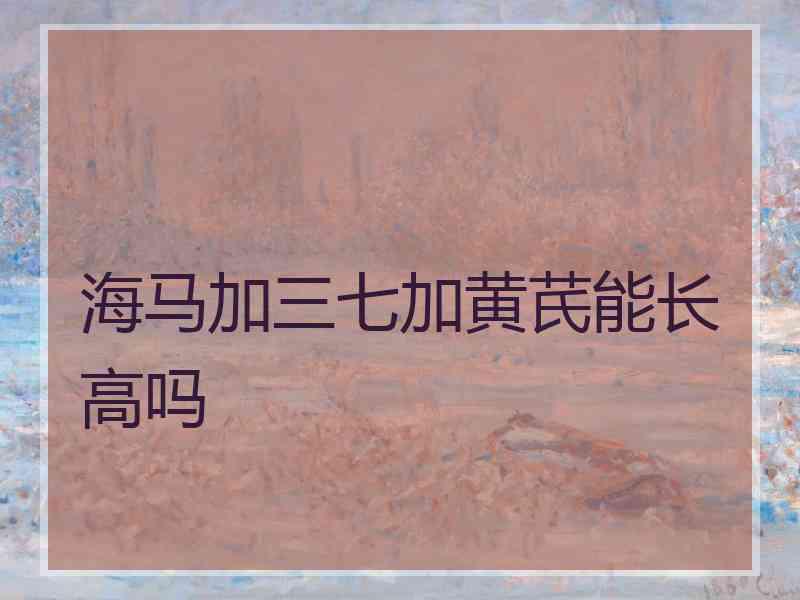 海马加三七加黄芪能长高吗 海马加三七加黄芪能长高吗