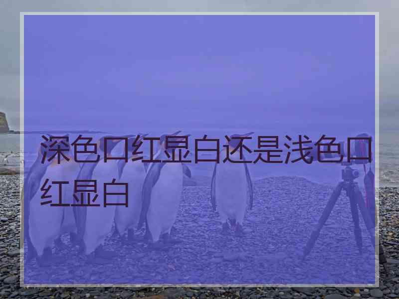 深色口红显白还是浅色口红显白 深色口红显白还是浅色口红显白