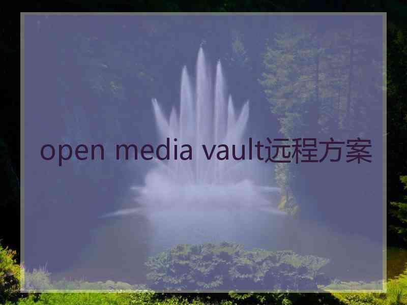 open media vault远程方案