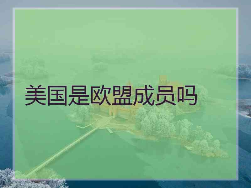 美国是欧盟成员吗 美国是欧盟成员吗