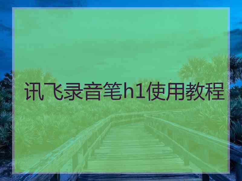 讯飞录音笔h1使用教程 讯飞录音笔h1使用教程
