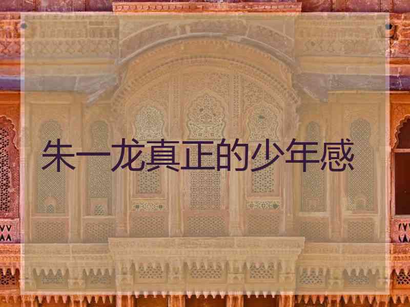 朱一龙真正的少年感 朱一龙真正的少年感