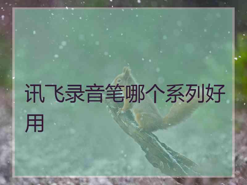 讯飞录音笔哪个系列好用 讯飞录音笔哪个系列好用
