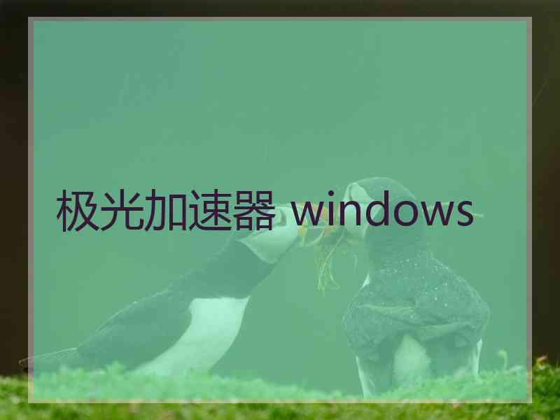 极光加速器 windows 极光加速器 windows