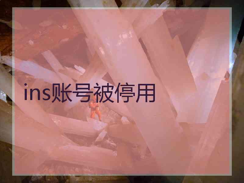 ins账号被停用 ins账号被停用