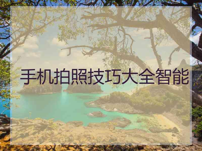 手机拍照技巧大全智能 手机拍照技巧大全智能