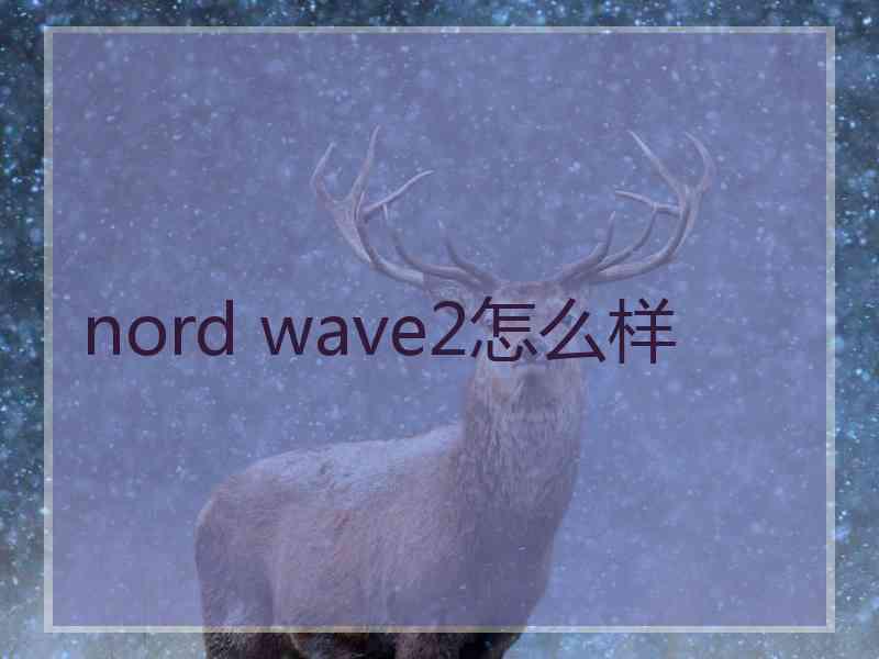 nord wave2怎么样