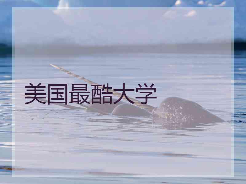 美国最酷大学 美国最酷大学