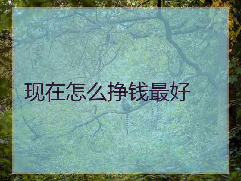 现在怎么挣钱最好 现在怎么挣钱最好