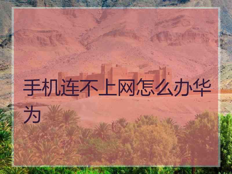 手机连不上网怎么办华为 手机连不上网怎么办华为