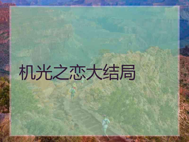 机光之恋大结局 机光之恋大结局