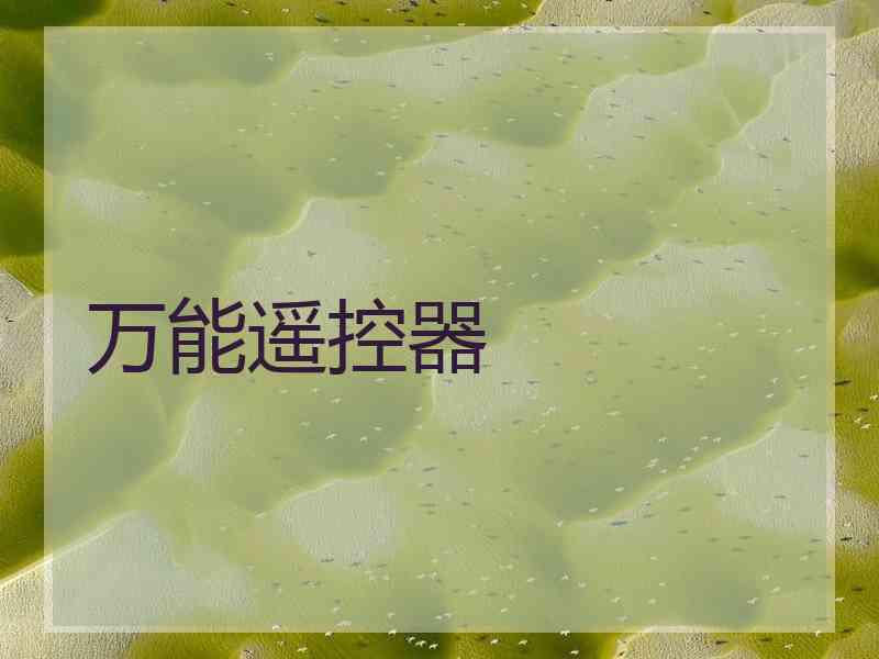 万能遥控器 万能遥控器