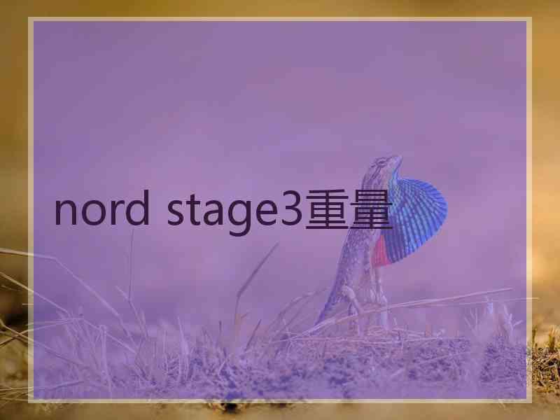 nord stage3重量