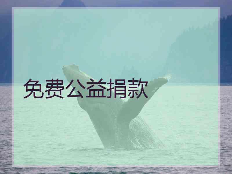 免费公益捐款 免费公益捐款