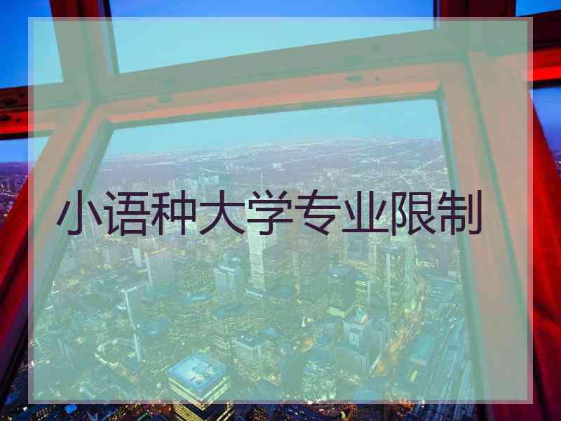 小语种大学专业限制 小语种大学专业限制