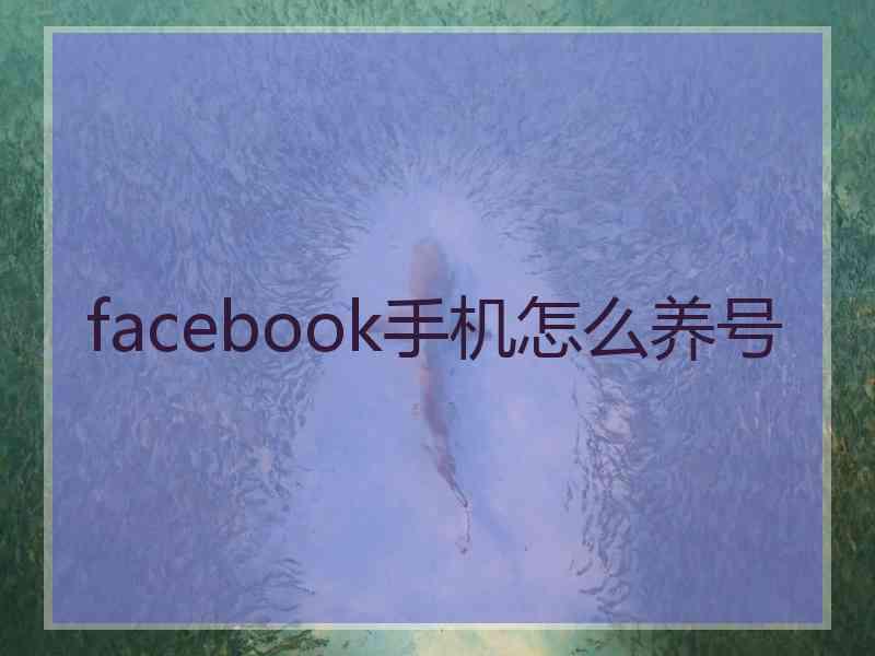 facebook手机怎么养号 facebook手机怎么养号