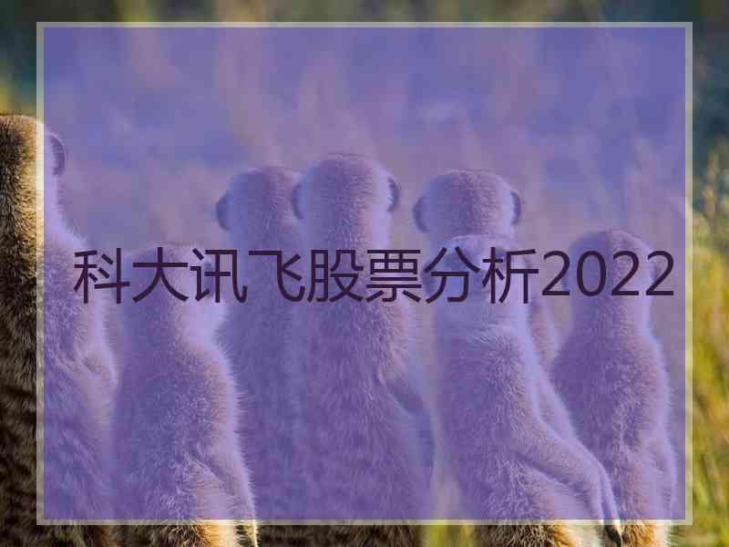 科大讯飞股票分析2022 科大讯飞股票分析2022