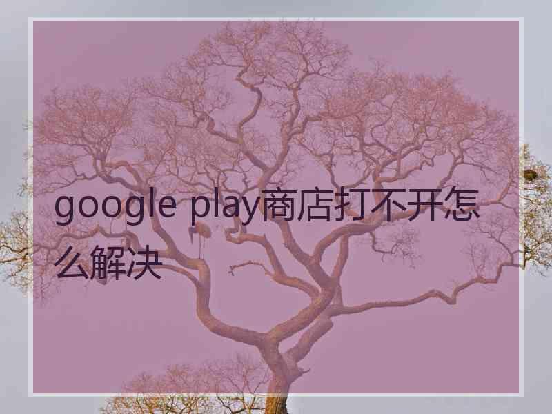 google play商店打不开怎么解决 google play商店打不开怎么解决