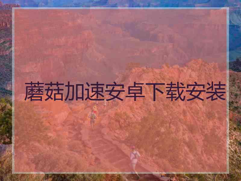 蘑菇加速安卓下载安装 蘑菇加速安卓下载安装