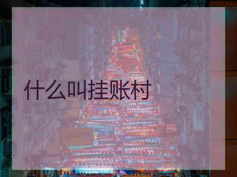什么叫挂账村