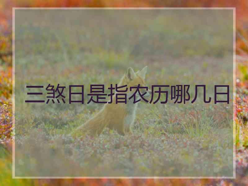 三煞日是指农历哪几日